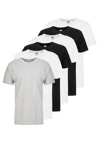 BASIC TEE 6 PACK - Basic T-shirt - white/black/grey