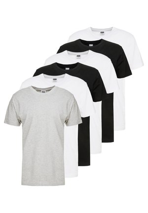 Urban Classics BASIC TEE 6 PACK - Basic T-shirt - white/black/grey