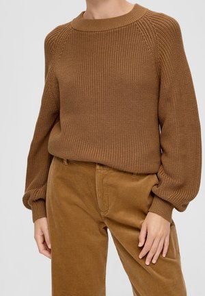 Striktrøje - brown