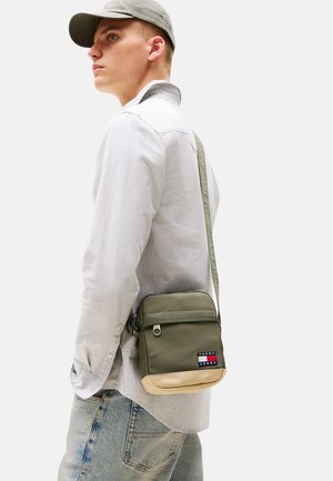 DAILY SQUARED REPORTER - Cross body bag - pewter green