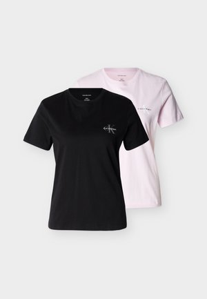 MONOLOGO TEE 2 PACK - Βασικό μπλουζάκι - cradle pink/black