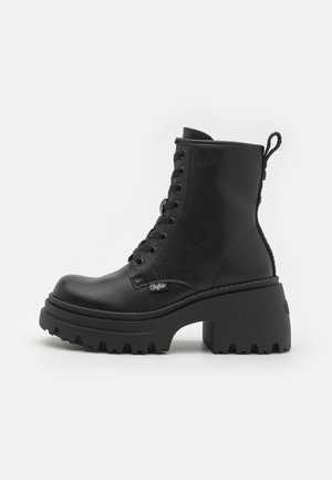 BRAVR LACE UP - Platåstøvletter - black