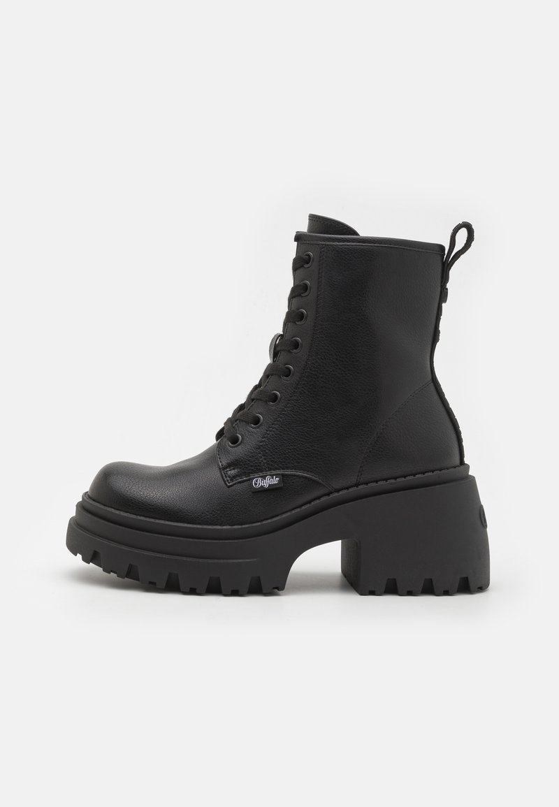 Buffalo BRAVR LACE UP - Botine cu platformă - black