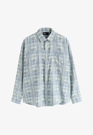 Next, REGULAR FIT - PATCHWORK CHECK LONG SLEEVE SHIRT . - Overhemd - blue