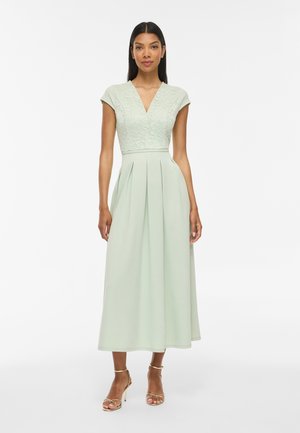 VILA, VICLARA V NECK ANKLE DRESS - Rochie de zi - smoke green