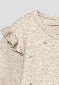 s.Oliver GEMUSTERTER MIT RÜSCHEN-DETAIL - Gilet - helles beige