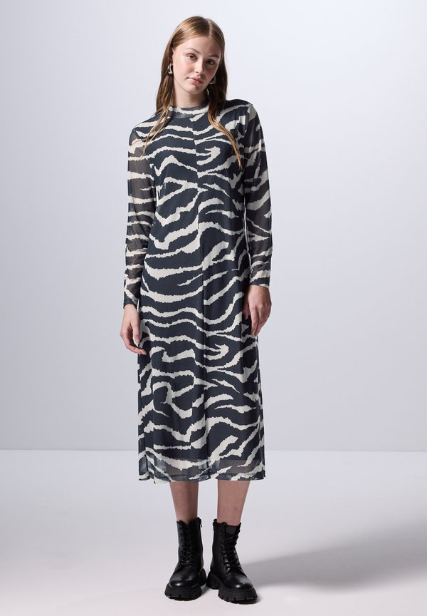 GEMUSTERTES - Freizeitkleid - grau