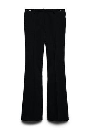 CON OCCHIELLI METALLICI - Pantaloni - ultrablack