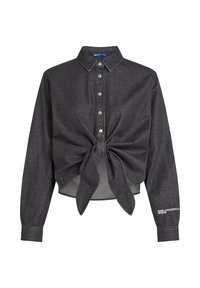 DENIM WRAP - Chemisier - washed black