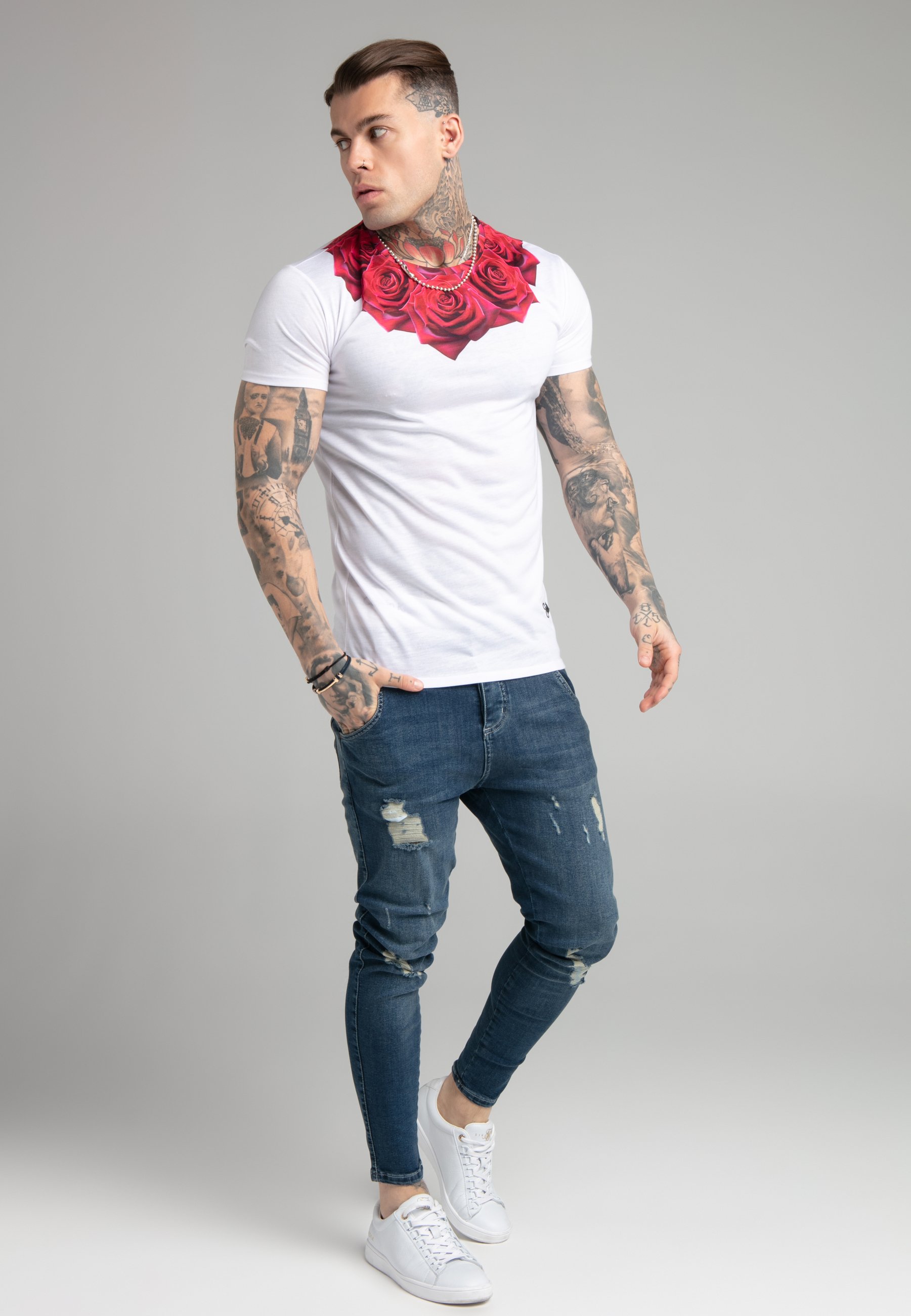 SIKSILK ROSE TEE - T-shirt con stampa 