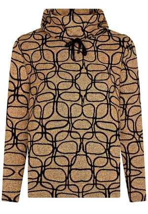 MIT JACQUARD-MUSTER IN BRAUN/SCHWARZ - Strickpullover - taupe-black