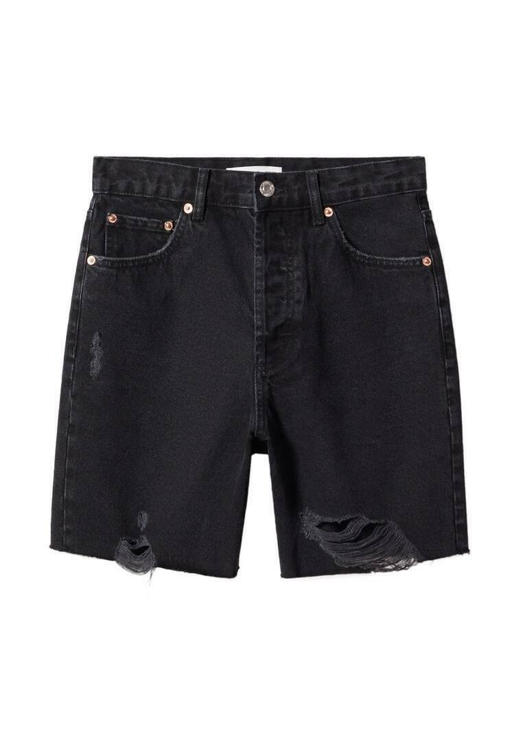 Mango Jeansshort zwart denim/blackdenim