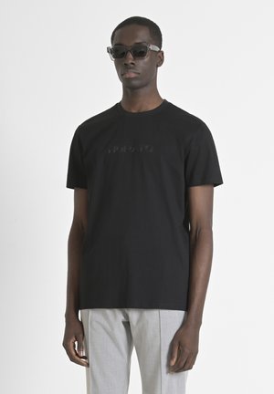 REGULAR FIT IN WITH FOAM LOGO - Print T-shirt - black