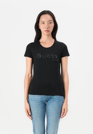 SCRIPT TEE - T-shirt imprimé - jet black