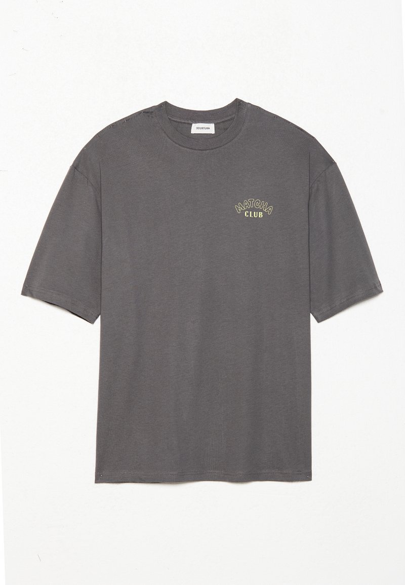 YOURTURN T-shirt print donkergrijs YOURTURN T-shirt print donkergrijs