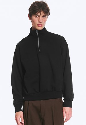 Weekday, HALF ZIP - Sudadera - black