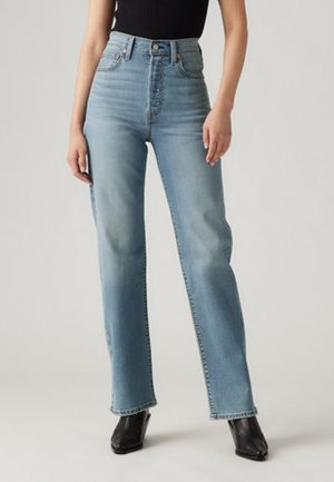 RIBCAGE FULL LENGTH - Sirgete säärtega teksad - light blue