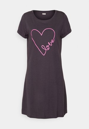 LASCANA LOVE BIG SHIRT - Naktiniai marškinėliai - black