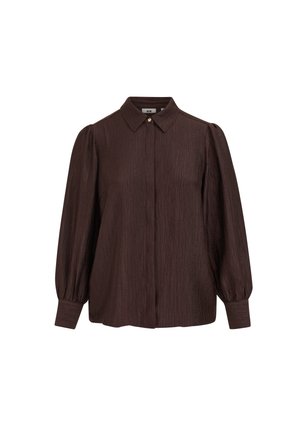 WE Fashion, CURVE - Skjortebluser - dark brown