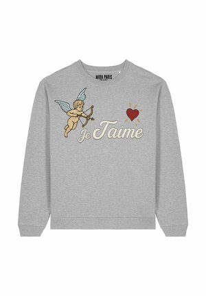 JE TAIME EMBROIDERY - Felpa - mottled grey