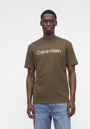 Calvin Klein, LOGO GRAPHIC - T-shirt basique - olive tree