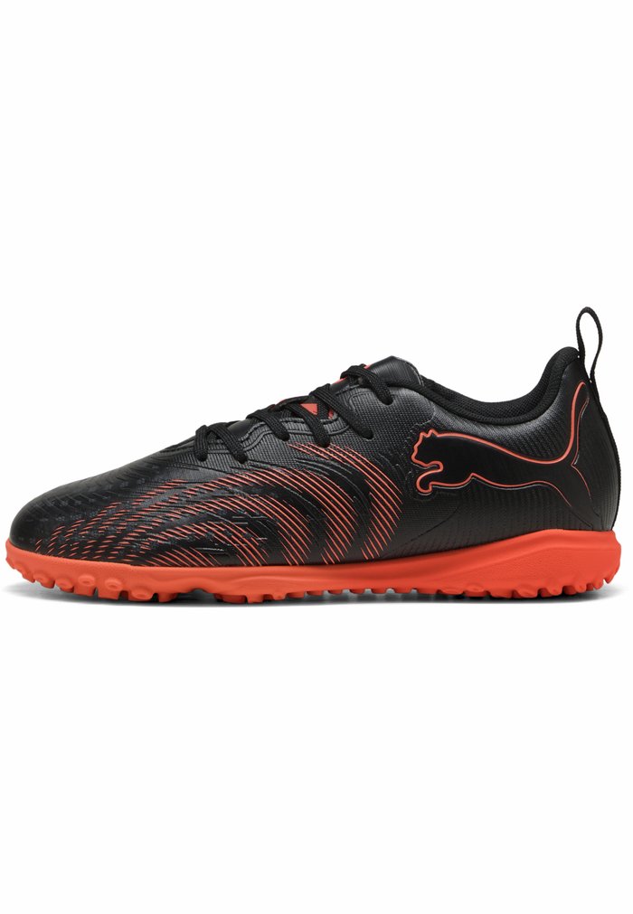 PUMA FUTURE 9 PLAY TT JR UNISEX - Botines de fútbol para césped - black-glowing red-strong gray