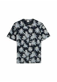 Non selezionato, navy blue stripe palm design