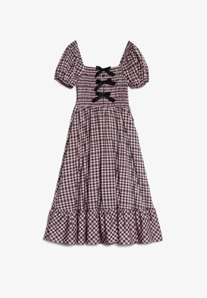 Sister Jane, VENCE CHECK BOW MIDI DRESS - Maxikjoler - pink