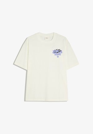 Bershka, PRINTED SHORT SLEEVE - T-SHIRT - T-shirt imprimé - white