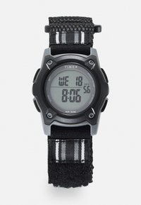 Timex KID'S DOUBLE LAYER STRIPED FABRIC STRAP WATCH UNISEX - Reloj digital - black