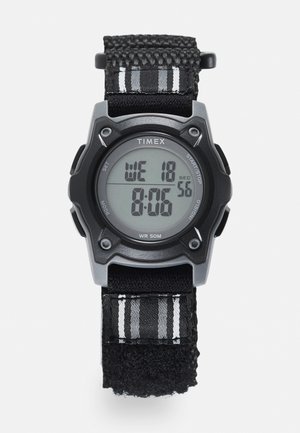 KID'S DOUBLE LAYER STRIPED FABRIC STRAP WATCH UNISEX - Digital watch - black