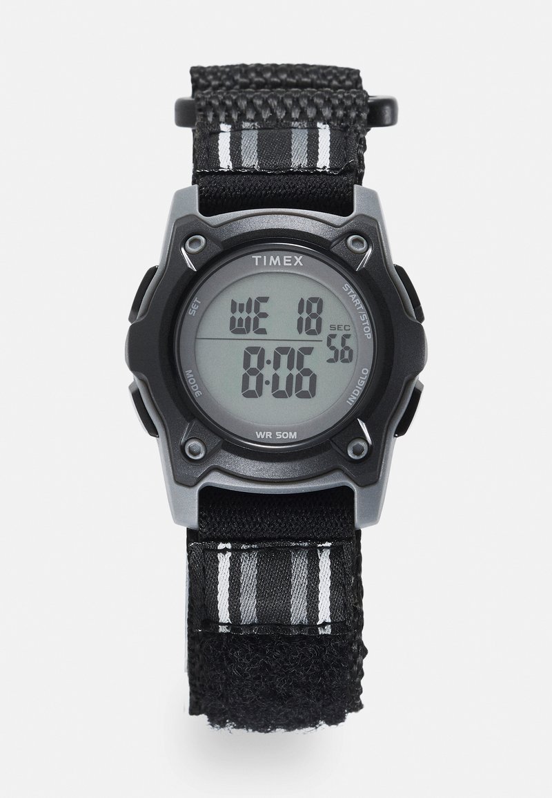 Timex KID'S DOUBLE LAYER STRIPED FABRIC STRAP WATCH UNISEX - Reloj digital - black