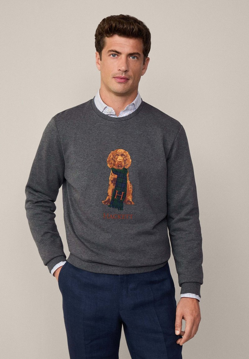 Hackett London HERITAGE HARRY CREW - Sweatshirt - charcoal grey