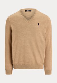 PERFORMANCE V-NECK SWEATER - Džemper - salted caramel