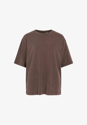 Rouge Edit, OVERSIZED T-SHIRT ROUND NECK - T-shirt basique - seal brown