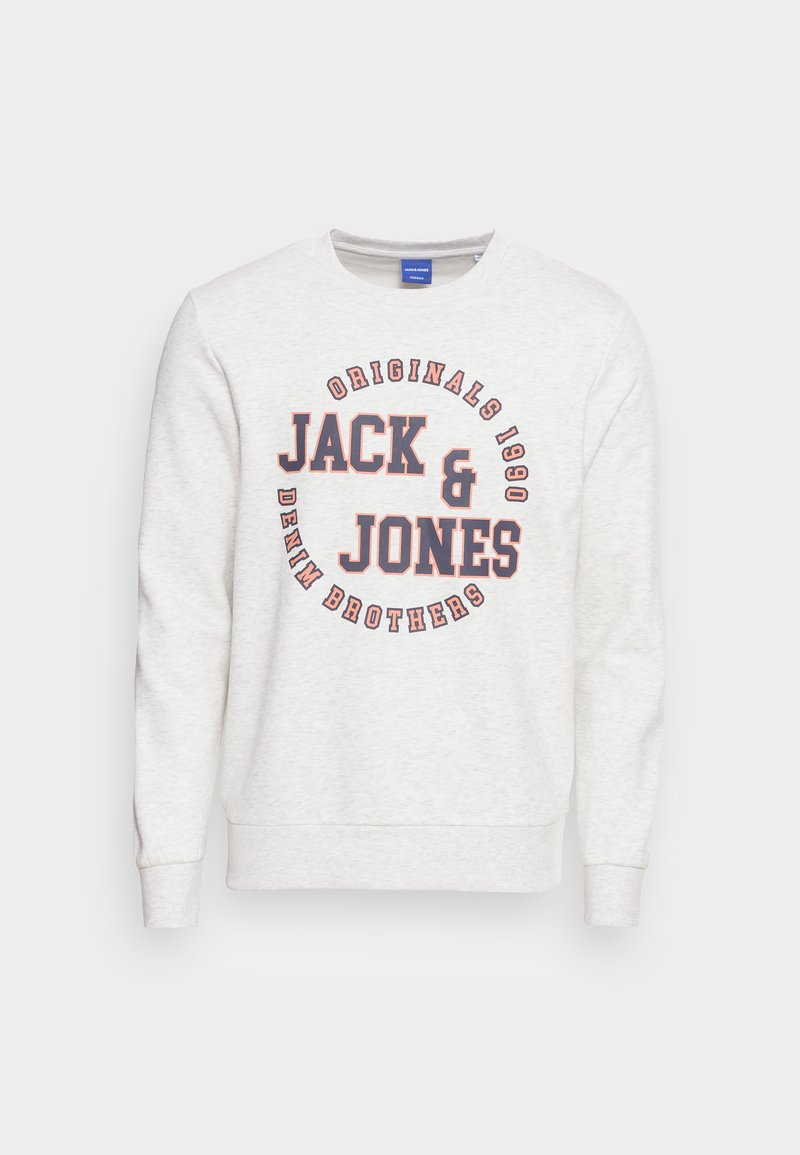 Herren Kapuzenpullover | Jack & Jones JORARON CREW NECK Sweatshirt white melange/weiß - FI95564 Herren Kapuzenpullover | Jack & Jones JORARON CREW NECK Sweatshirt white melange/weiß - FI95564