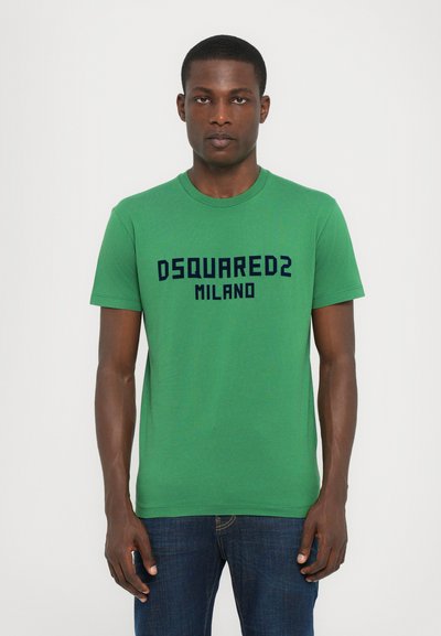 Dsquared2 COOL FIT TEE - Μπλουζάκι με στάμπα - green/dark navy