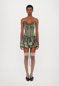 Sinead Gorey STUDDED CORSET MINI DRESS - Koktailové šaty/večierkové šaty - khaki