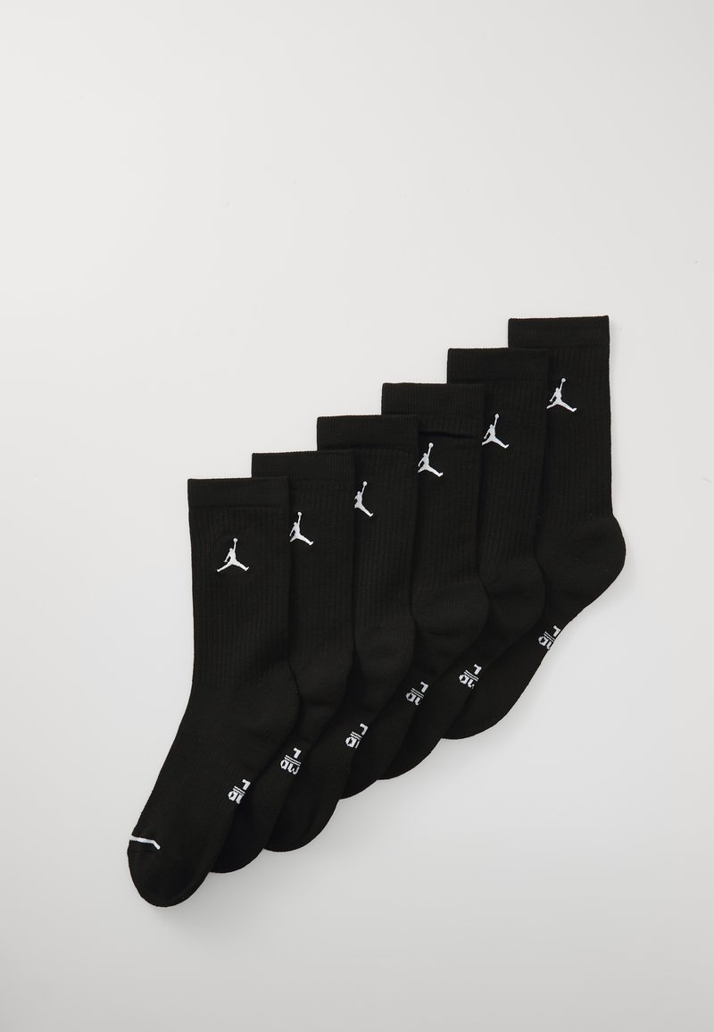 Jordan - CUSH CREW 6 PACK - Sporta zeķes - black/white, Palielināt