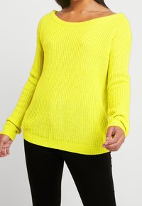 Missguided Petite Stickad tröja - neon green