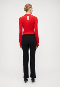 Gina Tricot Tall LOW STRAIGHT TROUSERS - Nohavice - black