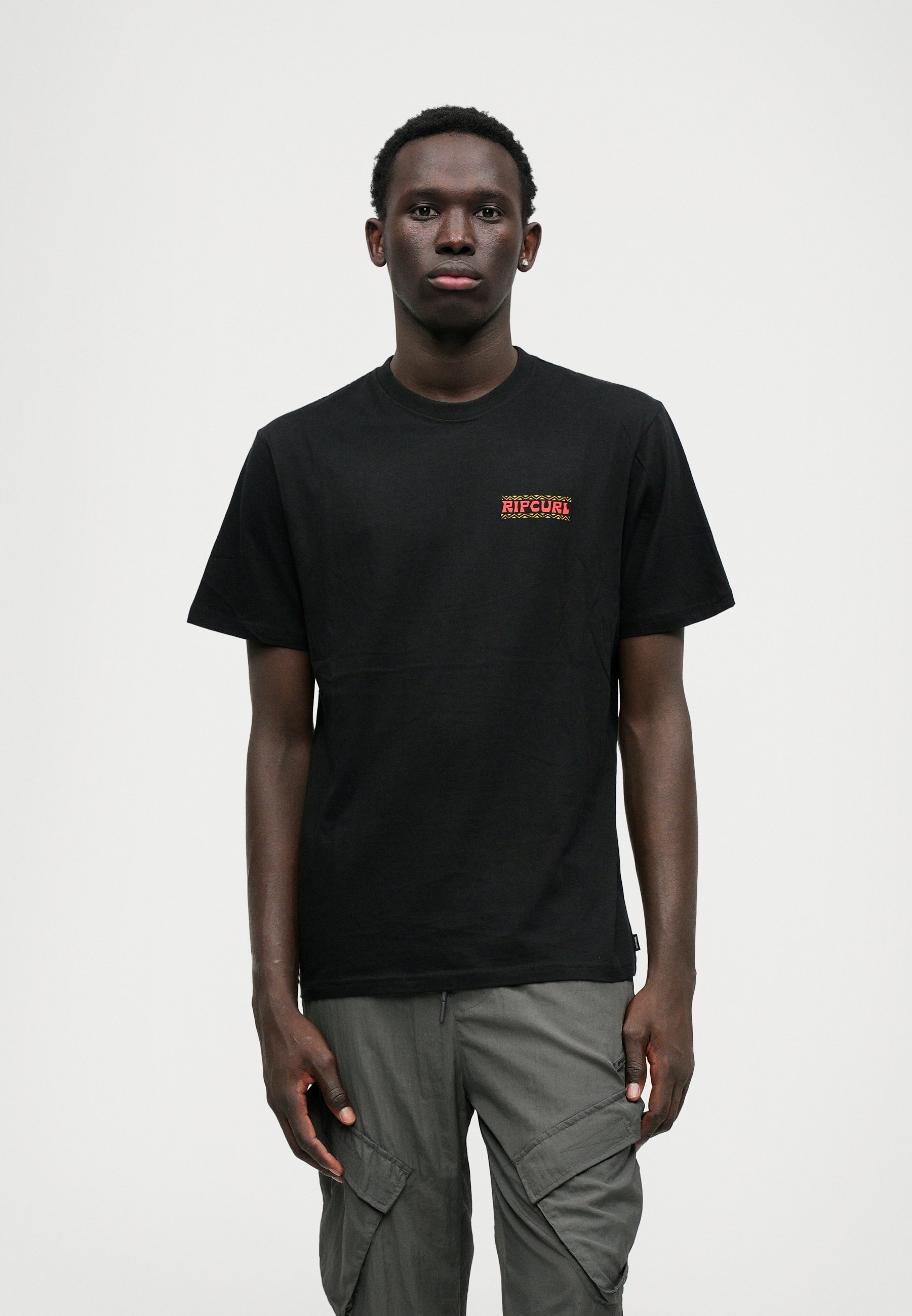 Rip Curl SHREDDING TEE UNISEX - Camiseta estampada - black/negro