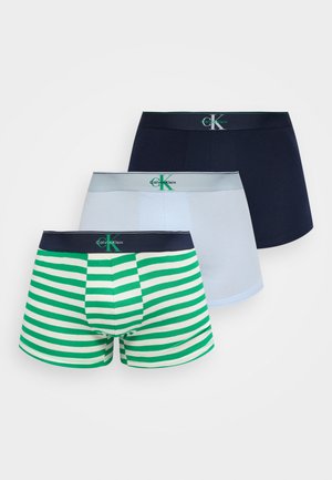 TRUNK 3 PACK - Chiloți boxer - shoreline/mardi gras green