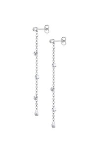 Elli SPARKLING BASIC GEO - MIT KRISTALLEN VON SWAROVSKI® - Ohrringe - silberfarben