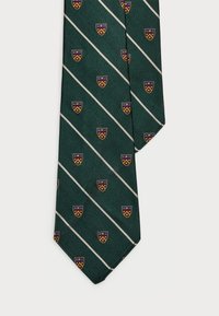 VINTAGE-INSPIRED SILK REPP CLUB TIE - Slips - dark green
