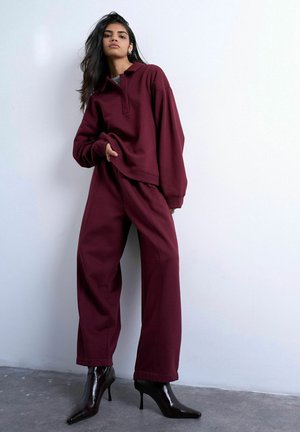 JOGGING TSRIKKE - Bukser - burgundy