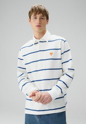 REGULAR FIT - RUGBY - Poloshirt - blue/white stripe