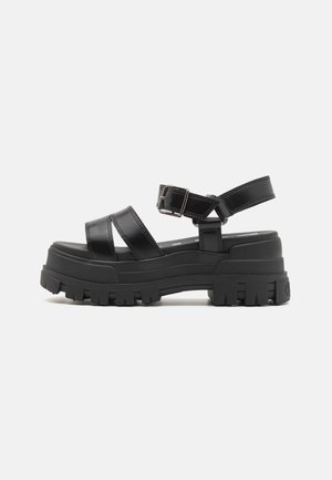 ASPHA - Sandale s platformom - black