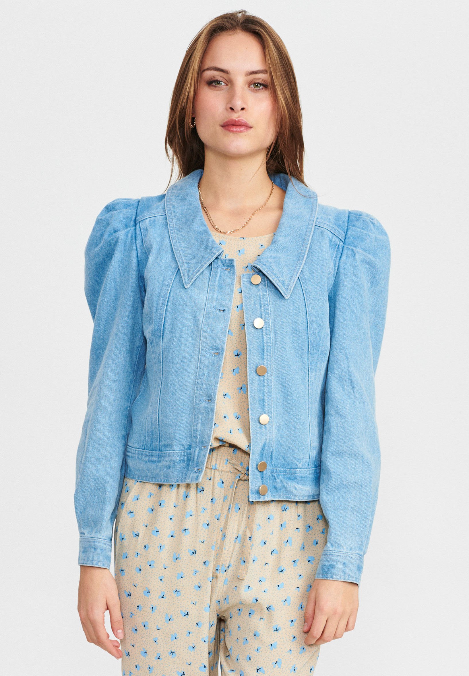 blue jean cardigan