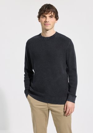 WASHED-LOOK PULLOVER - Striktrøje - blau